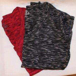 Qty 2 Mudd Long Sleeve V-Neck Heathered Tops Sz M